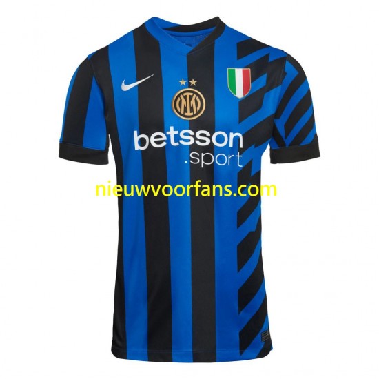 Inter Milan Heren Shirt met Bedrukking Thuis 2024-2025 Korte Mouw