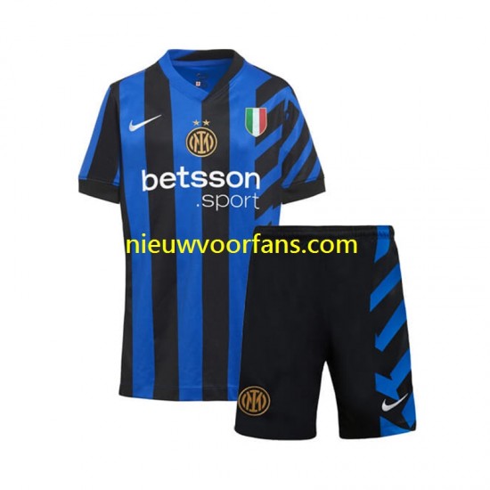 Inter Milan Kind Shirt met Bedrukking Thuis 2024-2025 Korte Mouw