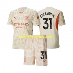 Manchester City Kind Shirt met Bedrukking Doelman Ederson M 31 Derde 2024-2025 Korte Mouw