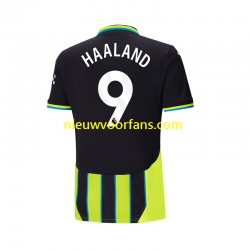 Manchester City Heren Shirt met Bedrukking Haaland 9 Uit 2024-2025 Korte Mouw