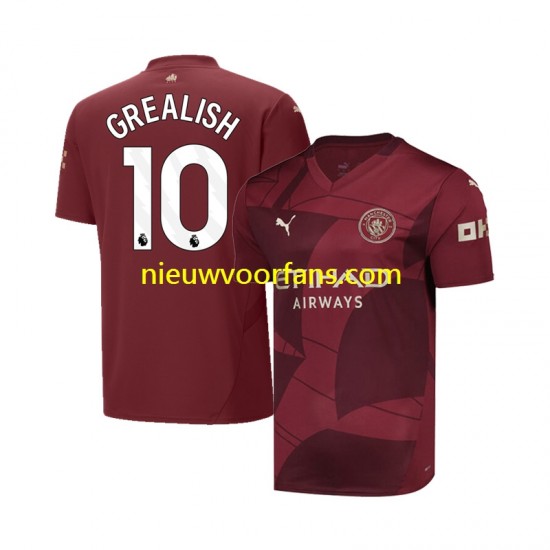 Manchester City Heren Shirt met Bedrukking Jack Grealish 10 Derde 2024-2025 Korte Mouw