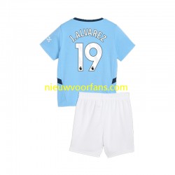 Manchester City Kind Shirt met Bedrukking Julian Alvarez 19 Thuis 2024-2025 Korte Mouw