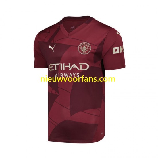 Manchester City Heren Shirt met Bedrukking Derde 2024-2025 Korte Mouw