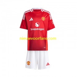 Manchester United Kind Shirt met Bedrukking Thuis 2024-2025 Korte Mouw
