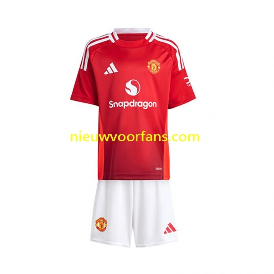 Manchester United Kind Shirt met Bedrukking Thuis 2024-2025 Korte Mouw