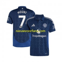 Manchester United Heren Shirt met Bedrukking Mason Mount 7 Uit 2024-2025 Korte Mouw