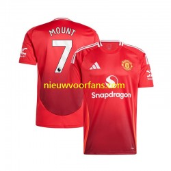 Manchester United Heren Shirt met Bedrukking Mason Mount 7 Thuis 2024-2025 Korte Mouw