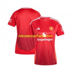Manchester United Dames Shirt met Bedrukking Thuis 2024-2025 Korte Mouw