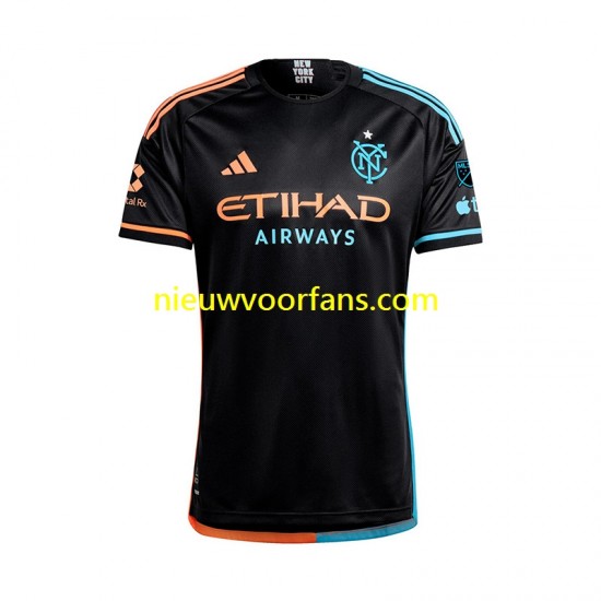 New York City Heren Shirt met Bedrukking FC Uit 2024 Korte Mouw