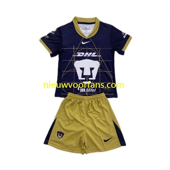 Pumas UNAM Kind Shirt met Bedrukking Uit 2024-2025 Korte Mouw