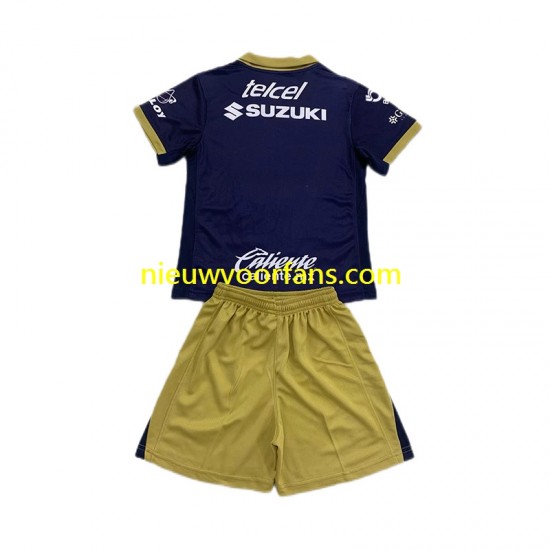 Pumas UNAM Kind Shirt met Bedrukking Uit 2024-2025 Korte Mouw