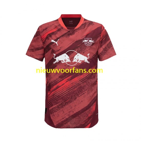 RB Leipzig Heren Shirt met Bedrukking Uit 2024-2025 Korte Mouw