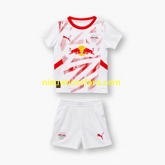 RB Leipzig Kind Shirt met Bedrukking Thuis 2024-2025 Korte Mouw