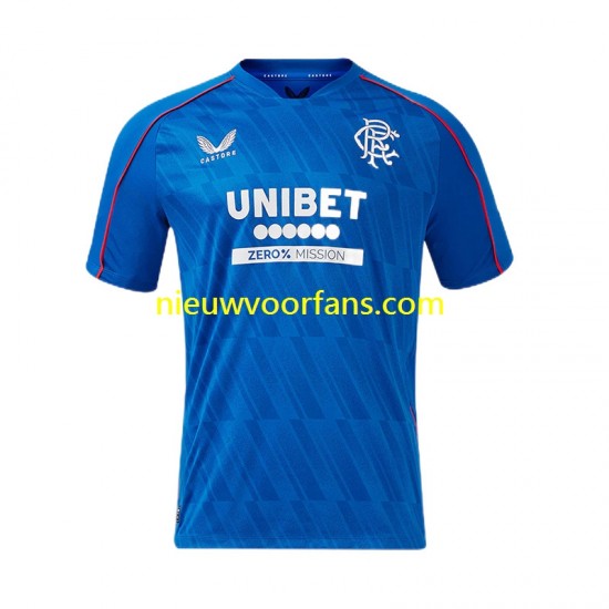 Rangers Heren Shirt met Bedrukking Thuis 2024-2025 Korte Mouw