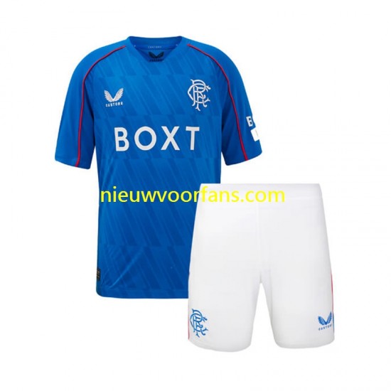 Rangers Kind Shirt met Bedrukking Thuis 2024-2025 Korte Mouw