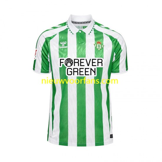 Real Betis Heren Shirt met Bedrukking Thuis 2024-2025 Korte Mouw
