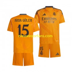 Real Madrid Kind Shirt met Bedrukking Arda Guler 15 Uit 2024-2025 Korte Mouw
