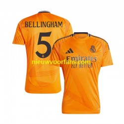 Real Madrid Heren Shirt met Bedrukking BELLINGHAM 5 Uit 2024-2025 Korte Mouw