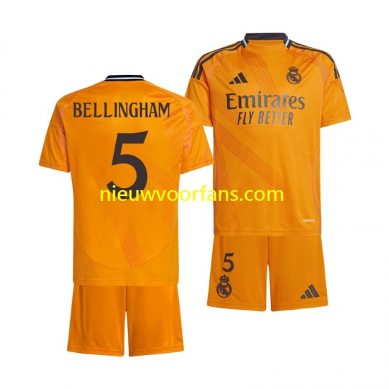 Real Madrid Kind Shirt met Bedrukking BELLINGHAM 5 Uit 2024-2025 Korte Mouw