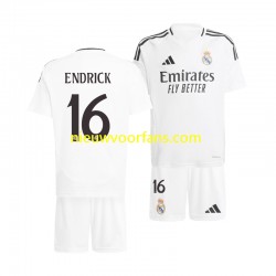 Real Madrid Kind Shirt met Bedrukking ENDRICK 16 Thuis 2024-2025 Korte Mouw