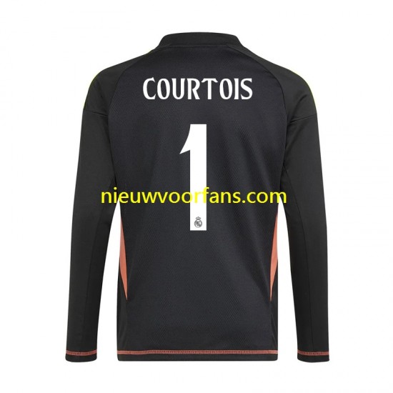 Real Madrid Heren Shirt met Bedrukking Doelman Thibaut Courtois 1 Uit 2024-2025 Korte Mouw
