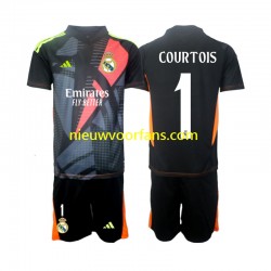 Real Madrid Kind Shirt met Bedrukking Doelman Thibaut Courtois 1 Uit 2024-2025 Korte Mouw