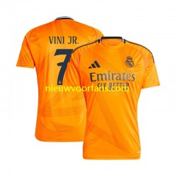 Real Madrid Heren Shirt met Bedrukking VINI JR 7 Uit 2024-2025 Korte Mouw