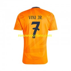 Real Madrid Heren Shirt met Bedrukking VINI JR 7 Uit 2024-2025 Korte Mouw