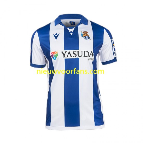 Real Sociedad Heren Shirt met Bedrukking Thuis 2024-2025 Korte Mouw