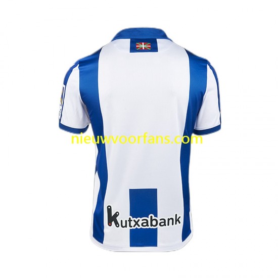 Real Sociedad Heren Shirt met Bedrukking Thuis 2024-2025 Korte Mouw