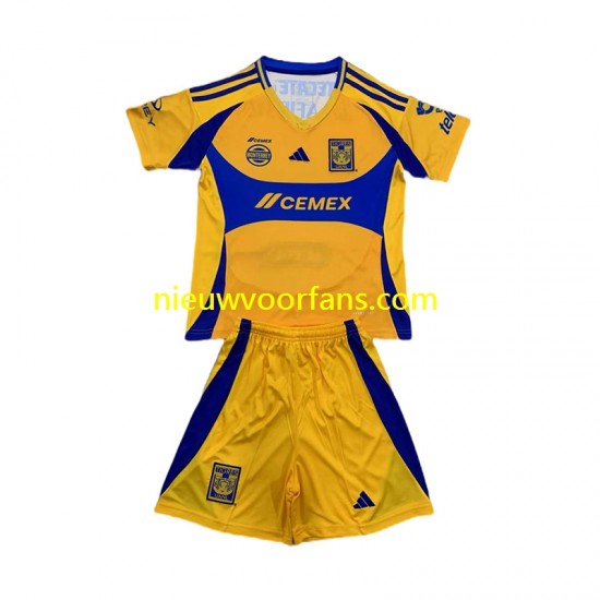 Tigres UANL Kind Shirt met Bedrukking Thuis 2024-2025 Korte Mouw