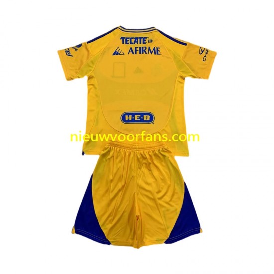 Tigres UANL Kind Shirt met Bedrukking Thuis 2024-2025 Korte Mouw