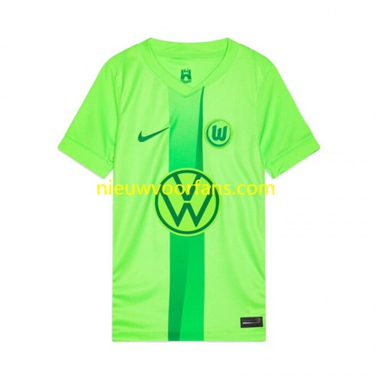 VfL Wolfsburg Heren Shirt met Bedrukking Thuis 2024-2025 Korte Mouw