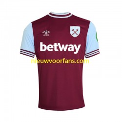 West Ham United Heren Shirt met Bedrukking Thuis 2024-2025 Korte Mouw