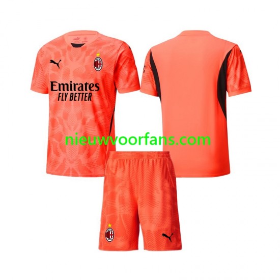 AC Milan Kind Shirt met Bedrukking Doelman Vierde 2024-2025 Korte Mouw