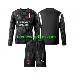 AC Milan Kind Shirt met Bedrukking Doelman Thuis 2024-2025 Lange Mouw