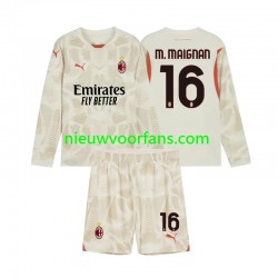 AC Milan Kind Shirt met Bedrukking Doelman Mike Maignan 16 Derde 2024-2025 Lange Mouw