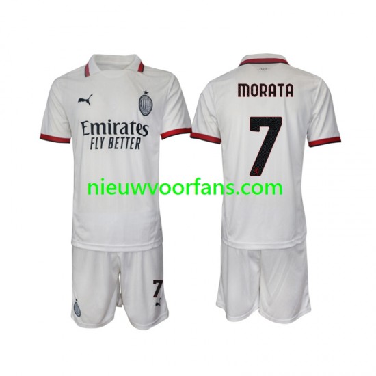 AC Milan Kind Shirt met Bedrukking Morata 7 Uit 2024-2025 Korte Mouw
