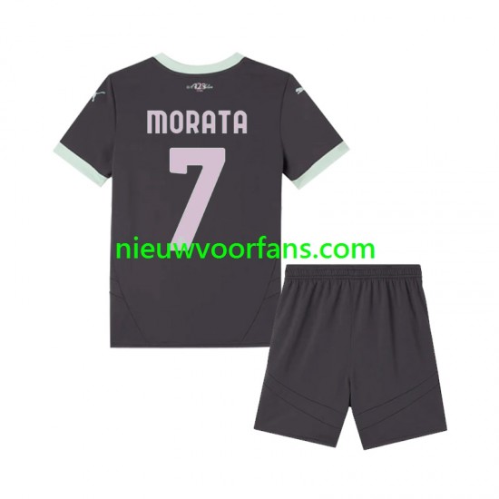 AC Milan Kind Shirt met Bedrukking Morata 7 Derde 2024-2025 Korte Mouw