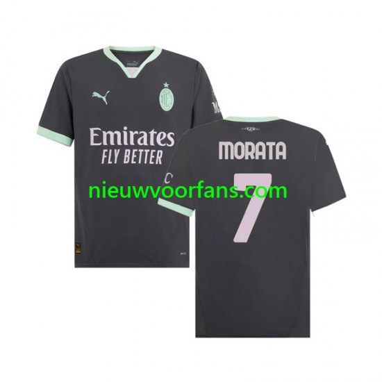 AC Milan Heren Shirt met Bedrukking Morata 7 Derde 2024-2025 Korte Mouw