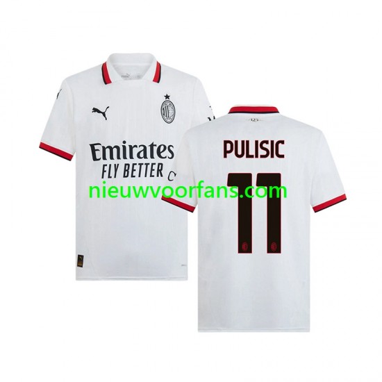 AC Milan Heren Shirt met Bedrukking PULISIC 11 Uit 2024-2025 Korte Mouw
