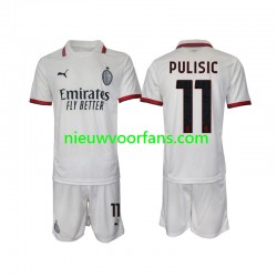 AC Milan Kind Shirt met Bedrukking Pulisic 11 Uit 2024-2025 Korte Mouw