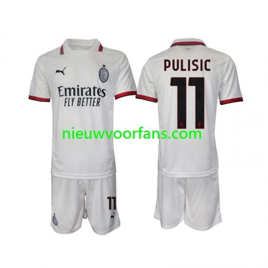 AC Milan Kind Shirt met Bedrukking Pulisic 11 Uit 2024-2025 Korte Mouw