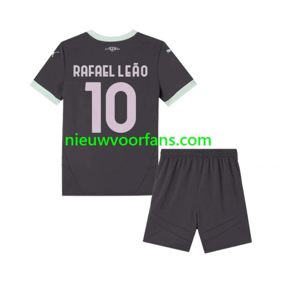 AC Milan Kind Shirt met Bedrukking Rafael Leao 10 Derde 2024-2025 Korte Mouw