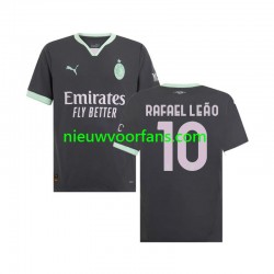 AC Milan Heren Shirt met Bedrukking Rafael Leao 10 Derde 2024-2025 Korte Mouw