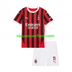AC Milan Kind Shirt met Bedrukking Ibrahimović 11 Thuis 2024-2025 Korte Mouw