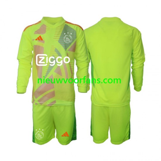 AFC Ajax Kind Shirt met Bedrukking Doelman Derde 2024-2025 Lange Mouw