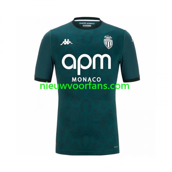 AS Monaco Heren Shirt met Bedrukking Uit 2024-2025 Korte Mouw