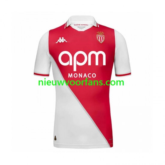 AS Monaco Heren Shirt met Bedrukking Thuis 2024-2025 Korte Mouw