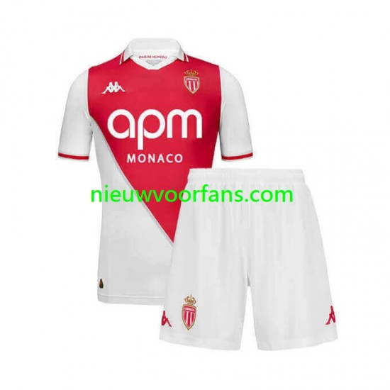 AS Monaco Kind Shirt met Bedrukking Thuis 2024-2025 Korte Mouw